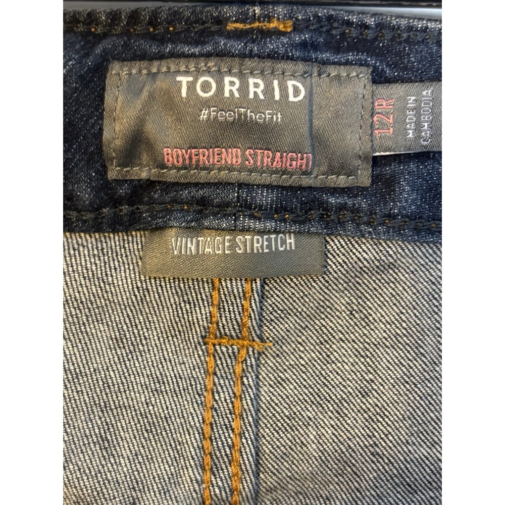 Torrid Boyfriend Straight Vintage Stretch Mid-Rise Jean Women's 12R - Picture 3 of 8